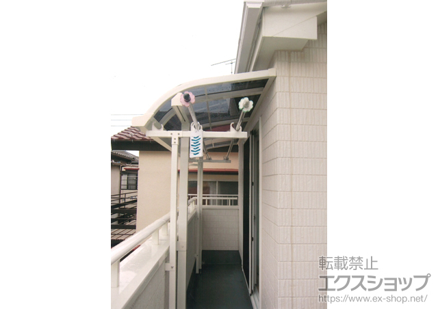 千葉県松戸市のLIXIL リクシル（トステム）のバルコニー・ベランダ屋根 ライザーテラスII R型 屋根タイプ 単体 積雪〜20cm対応 施工例