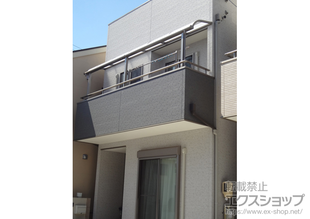 愛知県名古屋市のLIXIL リクシル（トステム）のバルコニー・ベランダ屋根 ライザーテラスII R型 屋根タイプ 連棟 積雪対応〜20? 施工例