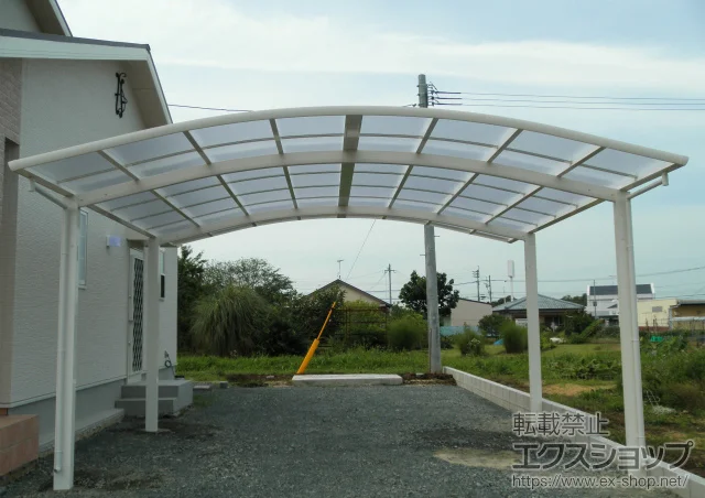 熊本県玉名市のYKKAPのカーポート レイナツインポート 積雪～20cm対応 施工例