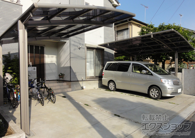 埼玉県鴻巣市のLIXIL リクシル（トステム）のカーポート カーブポートシグマIII 施工例