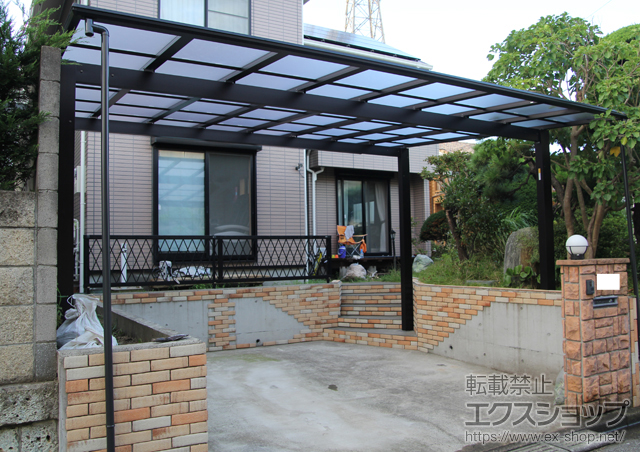 神奈川県鎌倉市ののカーポート エフルージュ ツイン 積雪〜20cm対応 施工例