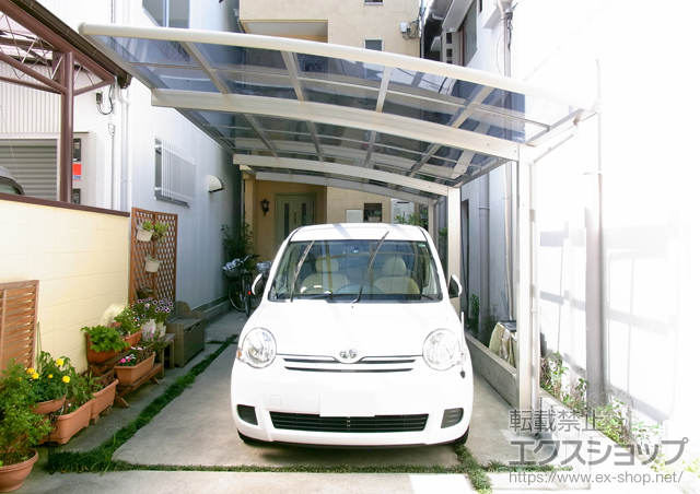 大阪府大阪市ののカーポート レイナポート 延長 積雪〜20cm対応 施工例