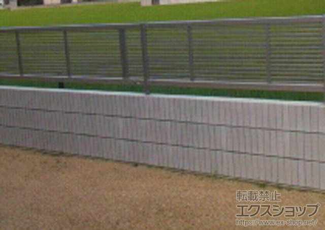 香川県高松市ののフェンス・柵 エクスラインフェンス1型 自由柱タイプ 施工例