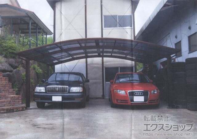 山梨県北杜市ののカーポート プレシオスポート ワイド 積雪〜20cm対応 施工例