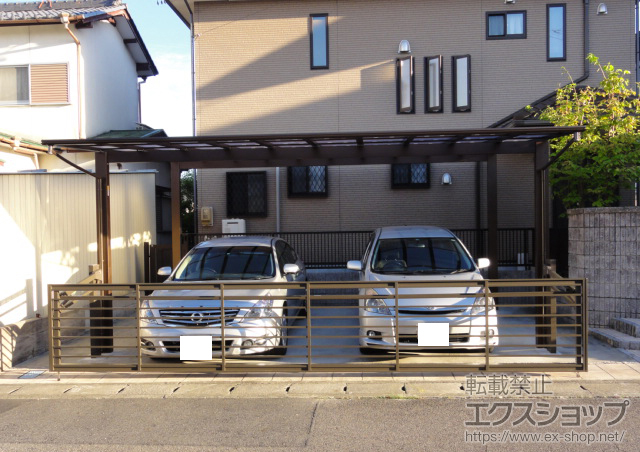 岐阜県各務原市ののカーポート エフルージュ ツイン 積雪〜20cm対応 施工例