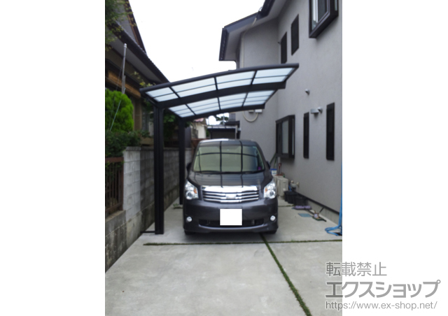 福島県郡山市のLIXIL リクシル（トステム）のカーポート カーブポートシグマIII 積雪〜30cm対応 施工例