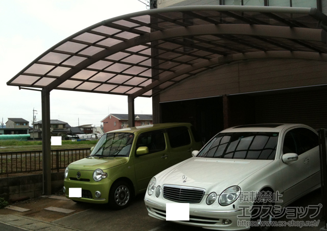 岐阜県岐阜市のLIXIL リクシル（トステム）のカーポート リベルポートシグマIII 3台用  積雪〜30cm対応 施工例