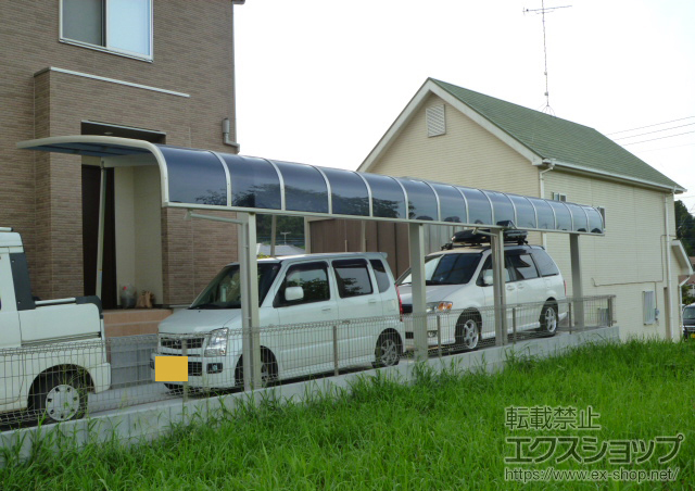 千葉県成田市ののカーポート プレシオスポート アルファ縦連棟 積雪〜20?対応 施工例