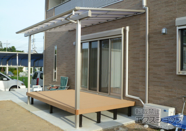 千葉県成田市ののテラス屋根 ヴェクターテラス F型 テラスタイプ 積雪〜20?対応 施工例