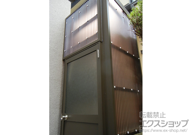 岡山県倉敷市のLIXIL リクシル（トステム）のテラス屋根 ナーラテラス テラスタイプ 積雪〜20?対応+波板囲い 施工例