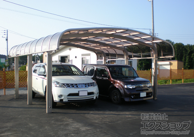 北海道新冠郡新冠町のLIXIL リクシル（トステム）のカーポート テールポートシグマIII 1500 ワイド 積雪対応〜50? 施工例