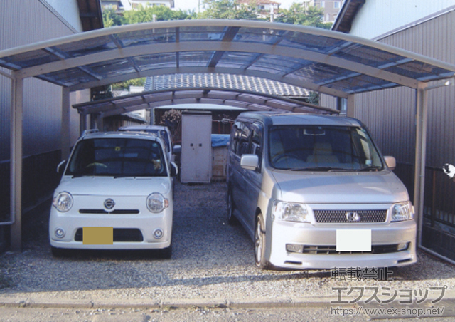 岐阜県多治見市ののカーポート レイナツインポート 積雪〜20ｃｍ対応 施工例