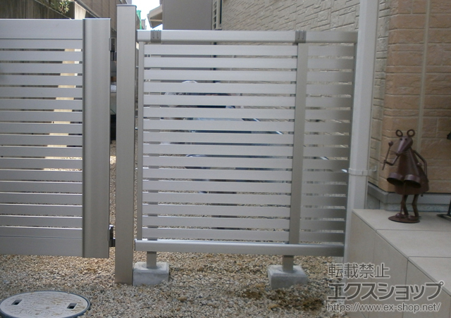 三重県桑名市ののフェンス・柵 エクスラインフェンス5型 自由柱タイプ 施工例