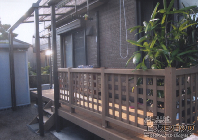 岐阜県羽島市のLIXIL リクシル（トステム）のテラス屋根 ライザーテラスII R型 テラスタイプ 単体 積雪〜20cm対応 施工例