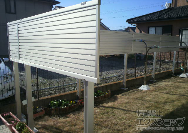 千葉県市原市ののフェンス・柵 エクスラインフェンス7型 多段柱施工 施工例