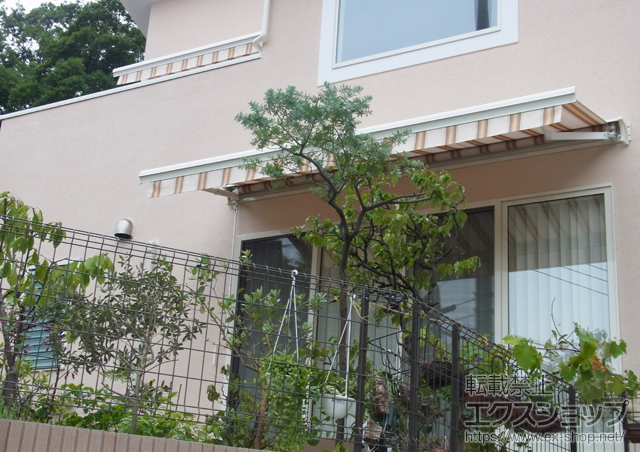 神奈川県横浜市のLIXIL リクシル（トステム）のオーニング・日よけ 彩鳥S型 レギュラータイプ 手動式 施工例