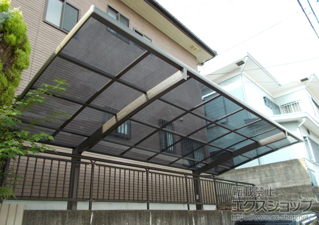 東京都日野市のLIXIL リクシル（トステム）のカーポート カーブポートシグマIII 積雪〜30cm対応 施工例