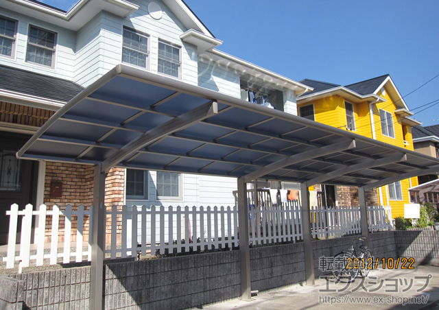 愛知県岡崎市ののカーポート レイナポート 縦連棟 積雪〜20cm対応 施工例