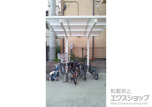 埼玉県越谷市ののサイクルポート・駐輪場 レイナポート ミニ 積雪〜20cm対応 施工例