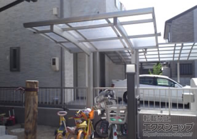 岡山県岡山市ののサイクルポート・駐輪場 レイナポート ミニ 積雪〜20cm対応 施工例