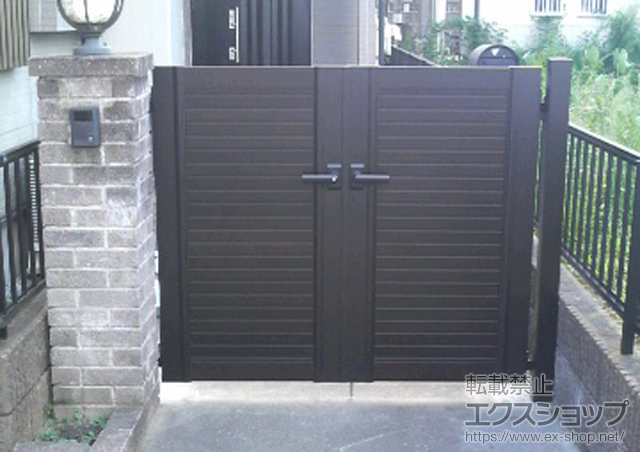 東京都板橋区のの門扉 エクスライン門扉 7型 両開き 施工例