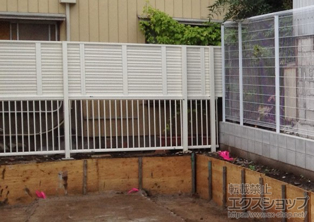 東京都品川区ののフェンス・柵 レスティナフェンス 2段支柱施工 施工例