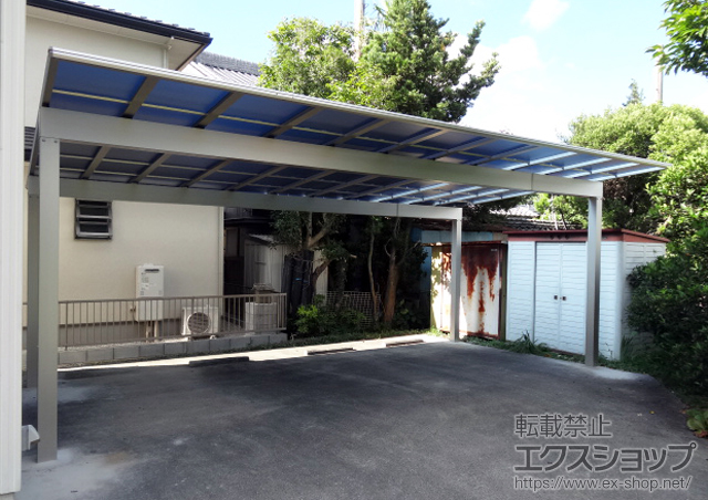 愛知県豊川市ののカーポート エフルージュ トリプル 積雪〜20cm対応 施工例