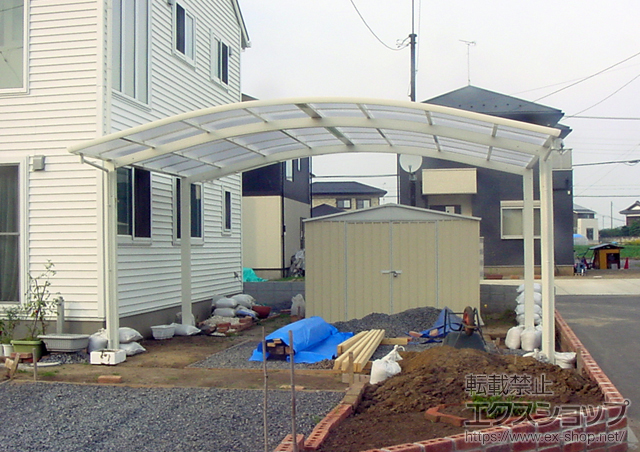 茨城県ひたちなか市ののカーポート レイナツインポート 積雪〜20cm対応 施工例