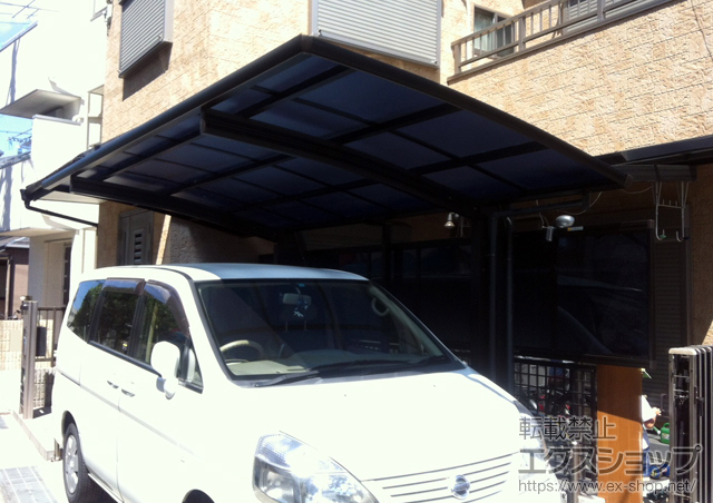 兵庫県神戸市ののカーポート プレシオスポート 積雪〜20ｃｍ対応+プレシオスポート サイドパネル 施工例