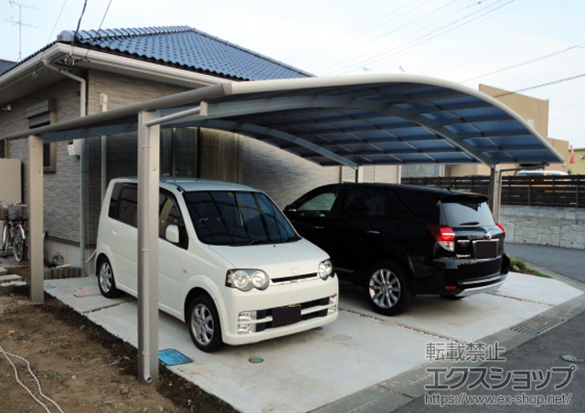 茨城県つくばみらい市ののカーポート レイナツインポート 積雪〜20cm対応 施工例