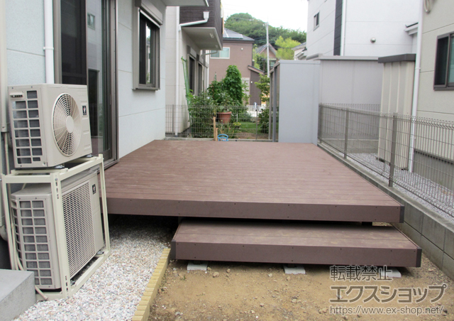 東京都八王子市のLIXIL リクシル（トステム）のウッドデッキ リコステージII 単体 施工例