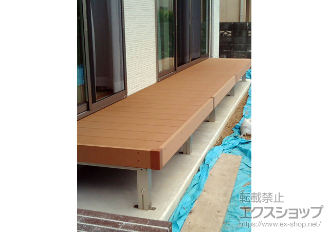 高知県高知市ののウッドデッキ リウッドデッキ200+リウッドデッキ 部材 施工例