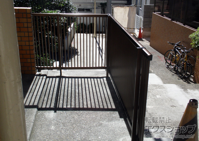 東京都渋谷区ののフェンス・柵 エクスラインフェンス13型 自由柱施工 施工例