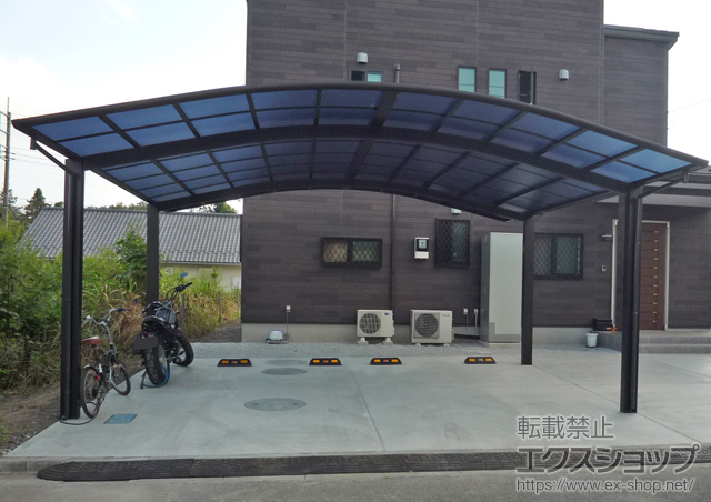 栃木県小山市ののカーポート レイナツインポート 積雪〜20cm対応 施工例