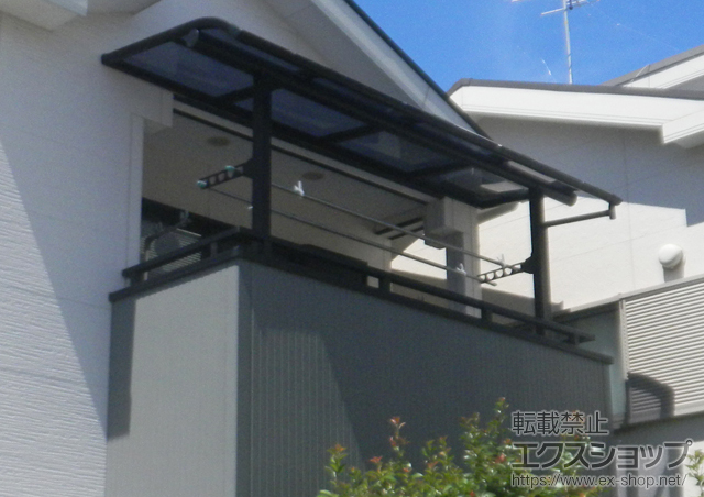 大阪府堺市ののバルコニー・ベランダ屋根 ヴェクターテラス R型 屋根タイプ 積雪〜20?対応 施工例