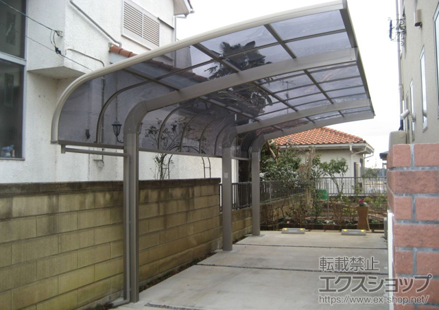 千葉県我孫子市のLIXIL リクシル（トステム）のカーポート テールポートシグマIII 延長 積雪〜30cm対応 施工例