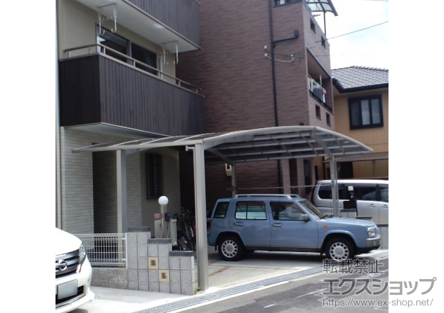 大阪府摂津市ののカーポート レイナポート M合掌 積雪〜20cm対応 施工例