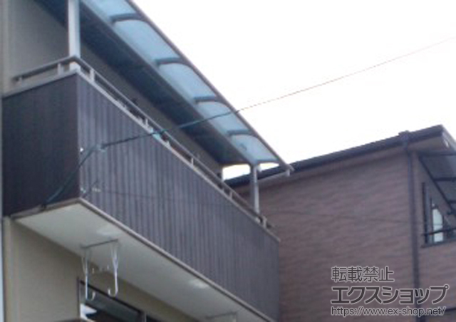 大阪府摂津市ののバルコニー・ベランダ屋根 ヴェクターテラス R型 屋根タイプ 積雪〜30?対応 施工例