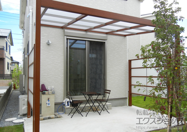 千葉県流山市ののテラス屋根 Gルーフ テラスタイプ マテリアルカラー 積雪〜20cm対応 施工例