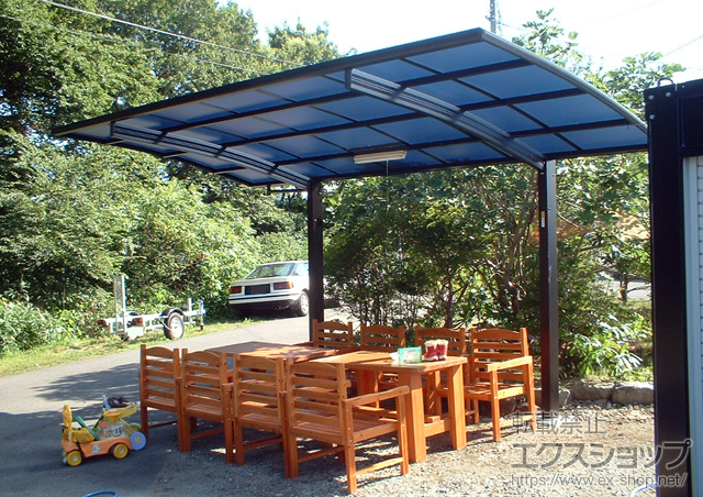 福島県郡山市ののカーポート プレシオスポート 積雪〜20cm対応 施工例