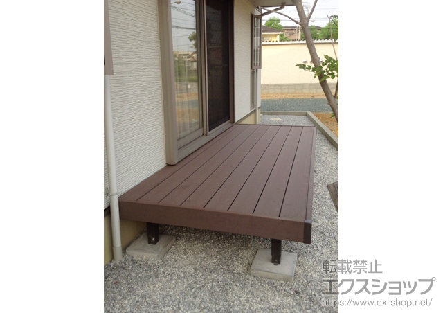 静岡県浜松市のLIXIL リクシル（トステム）のウッドデッキ リコステージII 単体 施工例