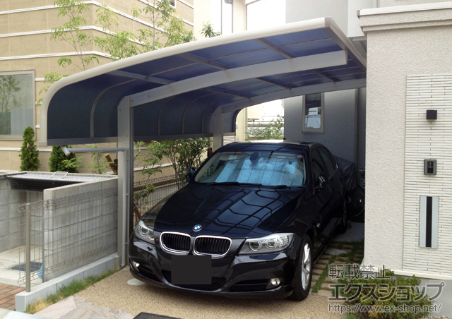 兵庫県西宮市ののカーポート プレシオスポート アルファ 積雪〜20cm対応 施工例