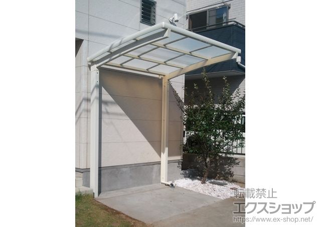 千葉県船橋市のLIXIL リクシル（トステム）のサイクルポート・駐輪場 カーブパークシグマIII オープンタイプ 積雪〜20?対応 施工例