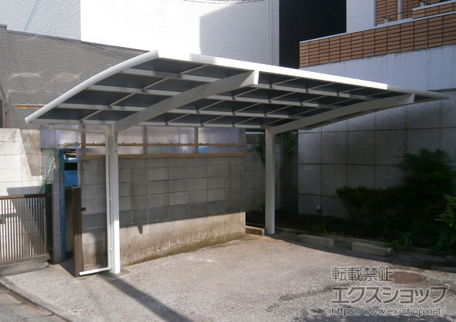 東京都品川区のLIXIL リクシル（トステム）のカーポート カーブポートシグマIII 積雪〜30cm対応 施工例