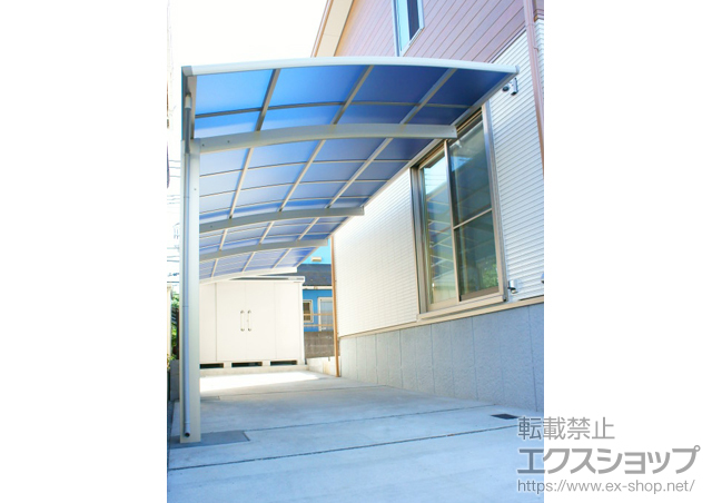 神奈川県相模原市ののカーポート プレシオスポート 縦連棟 積雪〜20cm対応 施工例