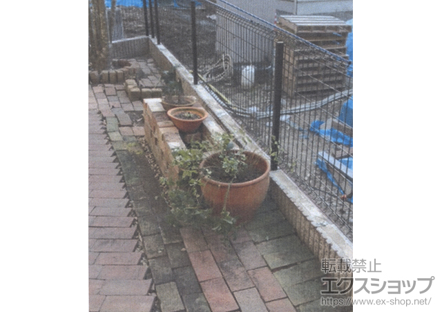 岐阜県岐阜市ののフェンス・柵 イーネットフェンス1F型 自由柱タイプ 施工例