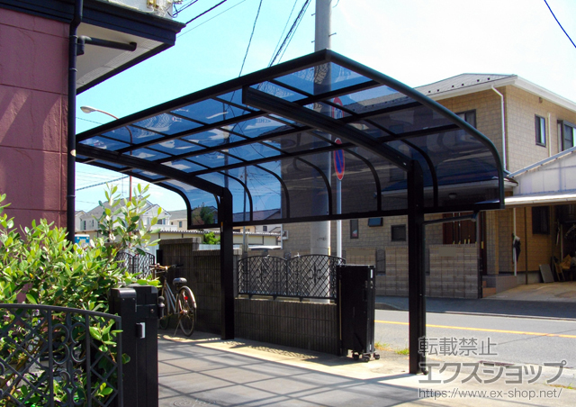 神奈川県中郡大磯町ののカーポート レイナキャップポート 積雪〜20cm対応+屋根ふき材補強品 施工例