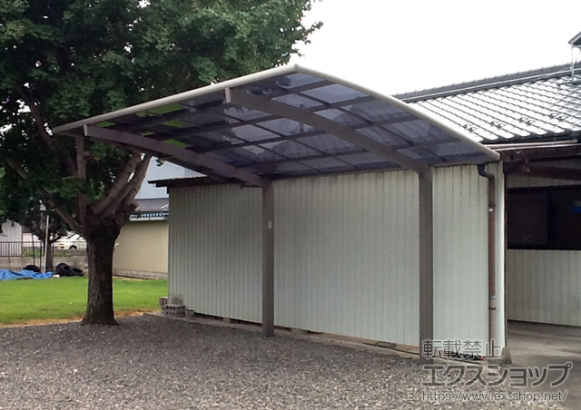 愛知県一宮市のLIXIL リクシル（トステム）のカーポート カーブポートシグマIII 積雪〜30cm対応 施工例