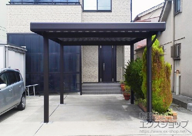 新潟県新潟市ののカーポート ジーポートneo 積雪100cmＡタイプ 4本柱 施工例