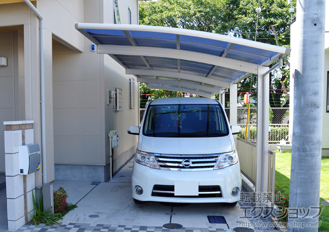千葉県千葉市ののカーポート レイナポート 縦連棟 積雪〜20cm対応 施工例